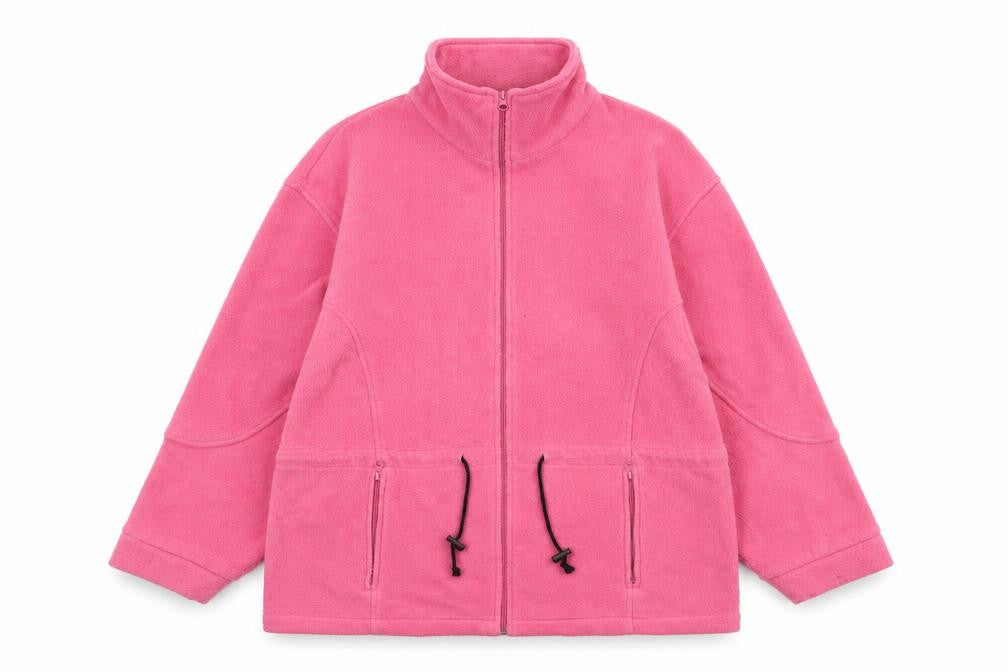 L.X.D Womens Pink Jacket Size M Zip - Drawstring Detail