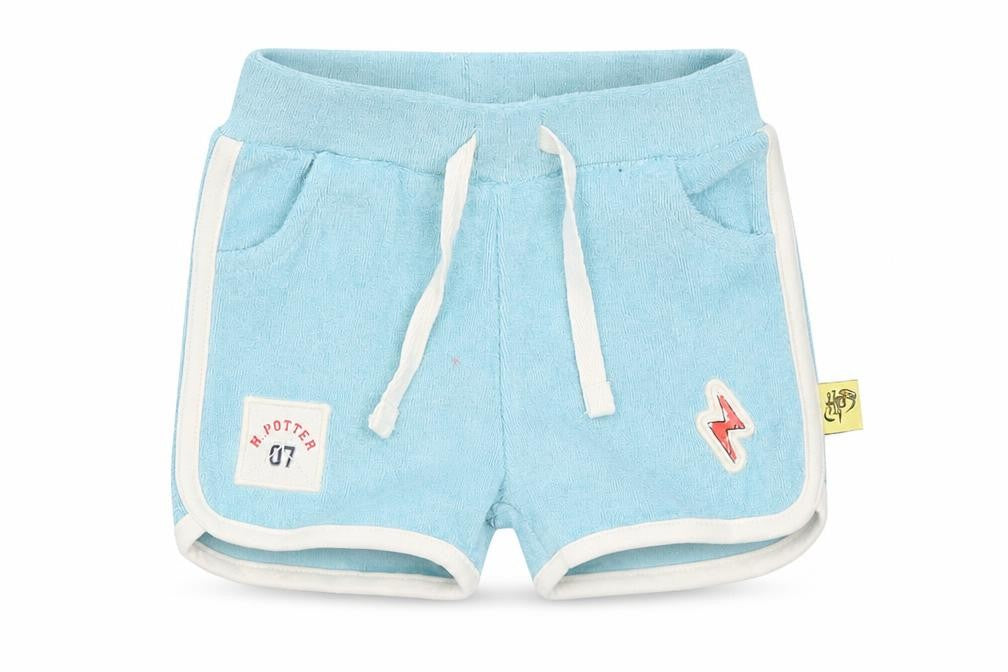 Marks & Spencer Boys Blue Cotton Jogger Trousers Size 3-6 Months Drawstring - Harry Potter, Inside Leg 2in