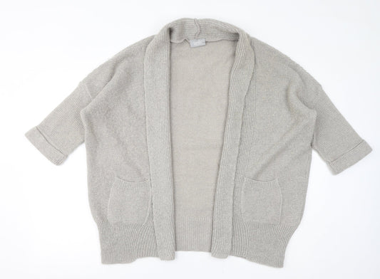 Wallis Womens Beige V-Neck Acrylic Cardigan Jumper Size M - Size M/L, Sparkle