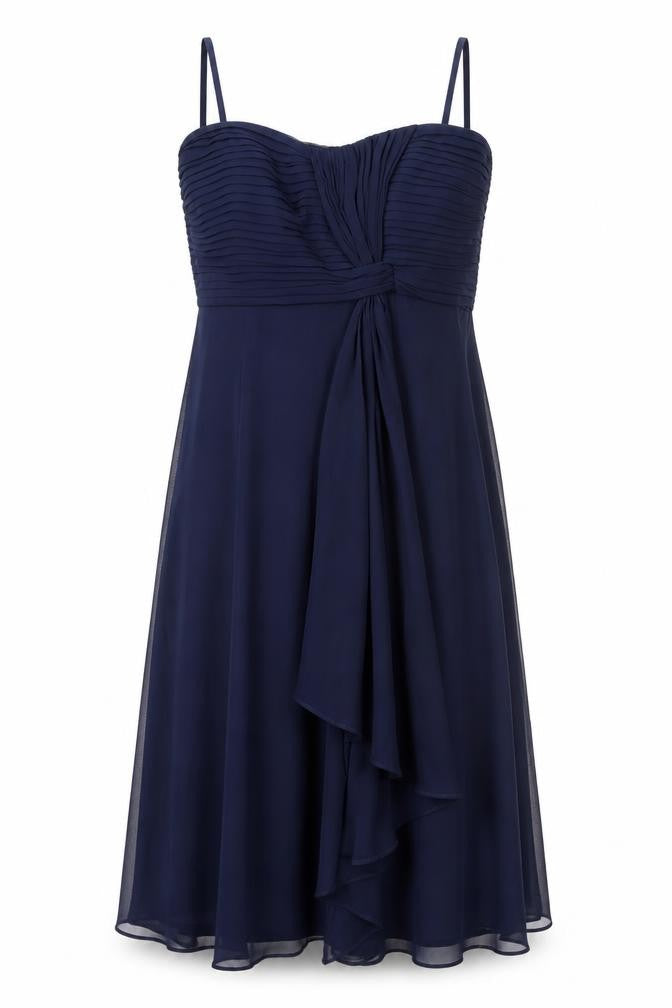 Coast Womens Blue Acetate A-Line Size 10 Round Neck Zip