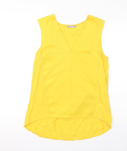 Marks & Spencer Womens Yellow Polyester Basic Tank Size M V-Neck