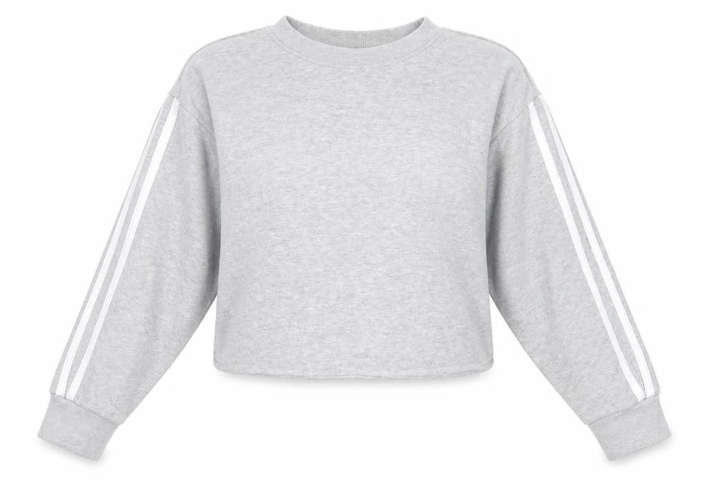 Boohoo Womens Grey Polyester Pullover Sweatshirt Size 6 Pullover - Cropped