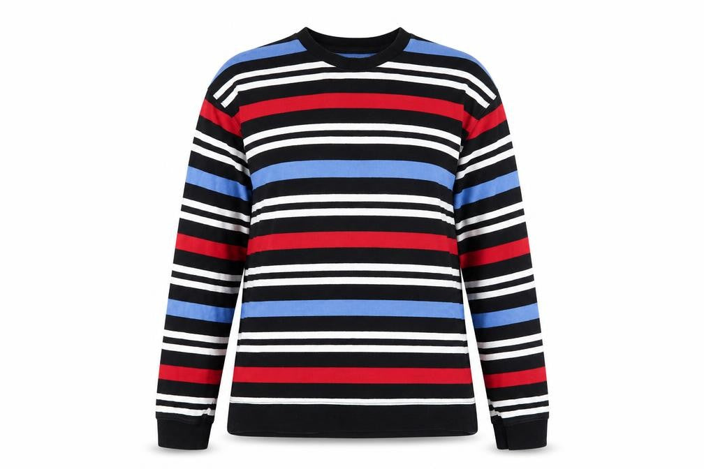 Topman Womens Multicoloured Striped Cotton Pullover Sweatshirt Size S Pullover