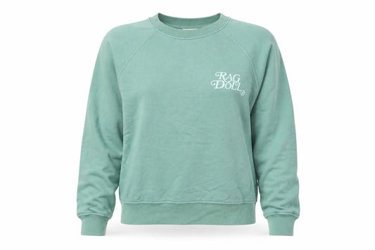 Ragdoll Womens Green Cotton Pullover Sweatshirt Size XS Pullover - Logo