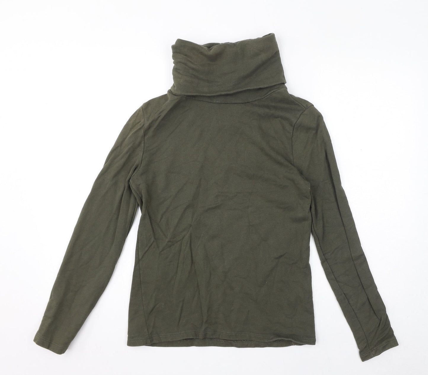 ASOS Womens Green Cotton Pullover Sweatshirt Size XS Pullover - Roll Neck