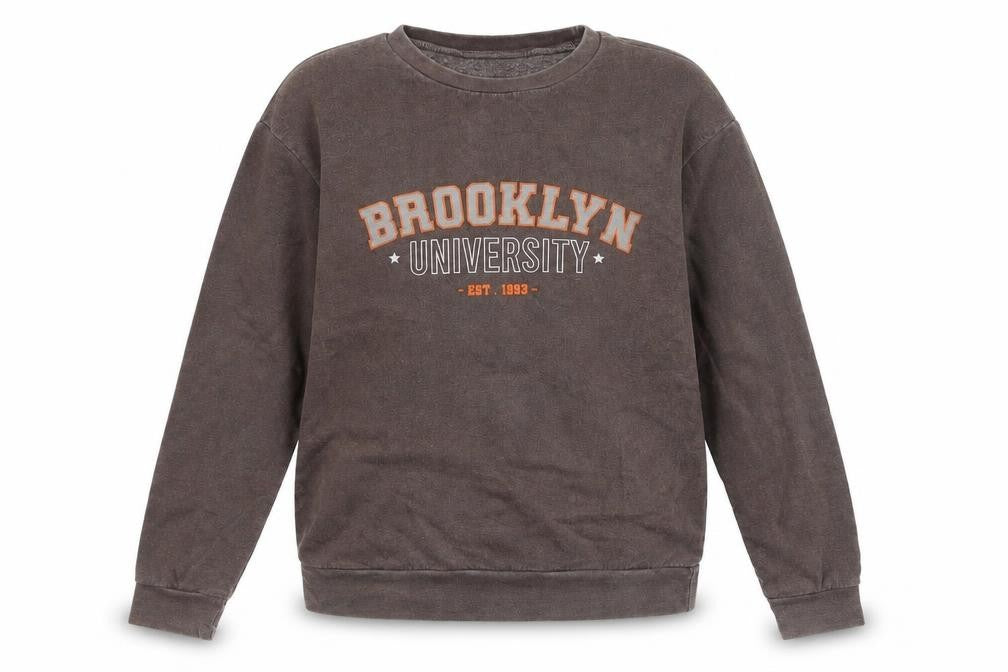 PRETTYLITTLETHING Womens Brown Polyester Pullover Sweatshirt Size S Pullover - Brooklyn University