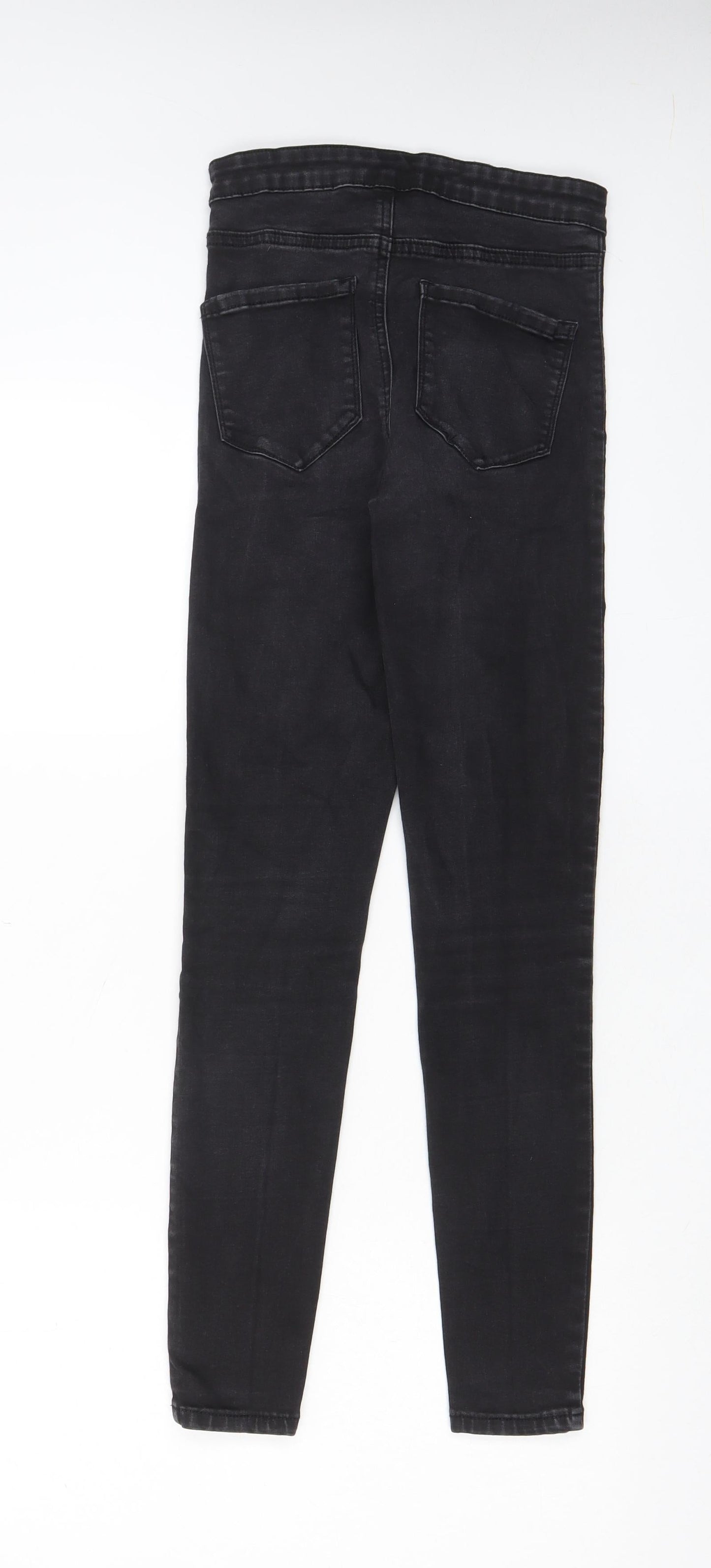 Denim & Co. Womens Grey Cotton Skinny Jeans Size 8 L27 in Regular Zip - Pockets