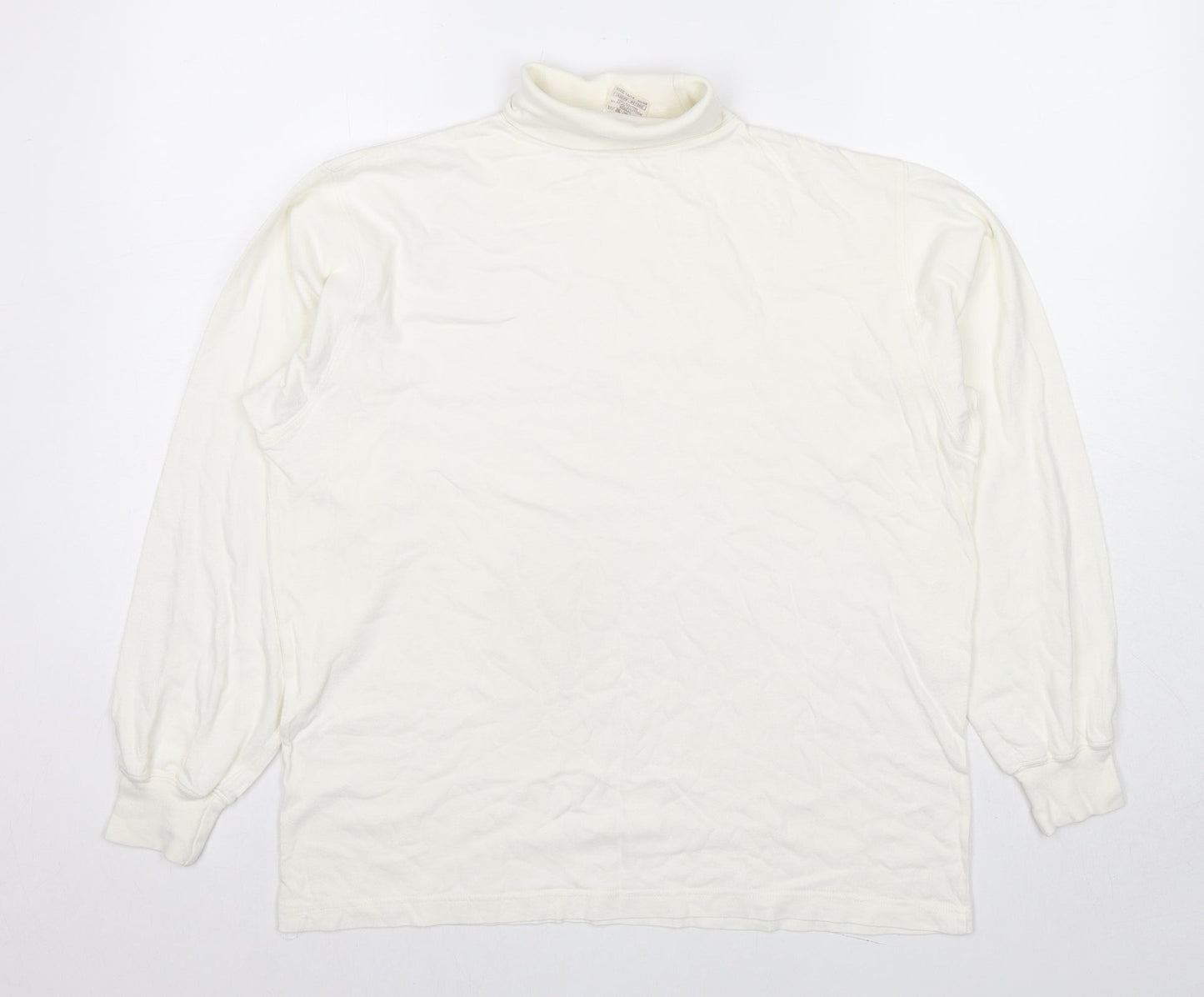 Union River Womens White Cotton Pullover Sweatshirt Size 14 Pullover - Size 14-16