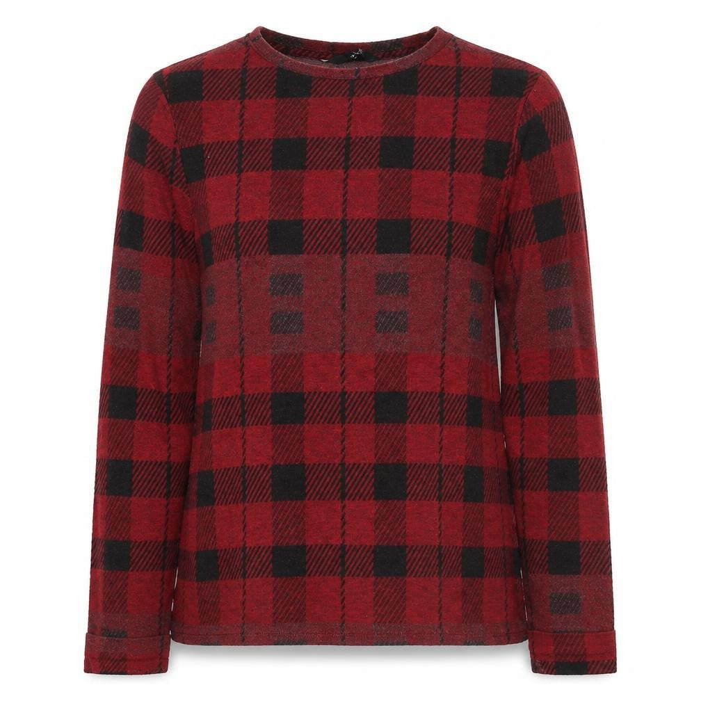 NEXT Womens Red Check Polyester Pullover Sweatshirt Size 10 Pullover