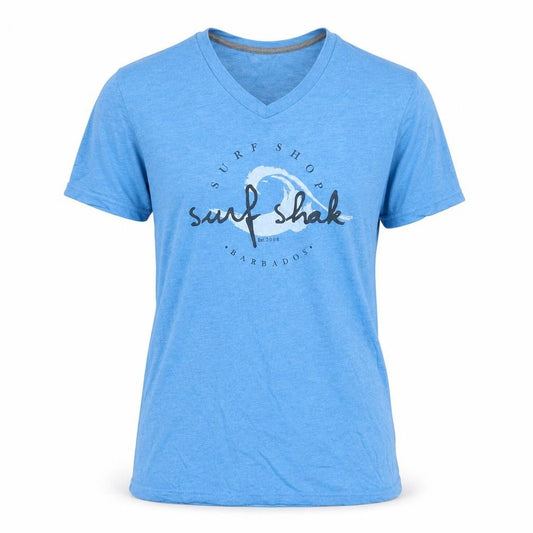 Foxin Womens Blue Cotton Basic T-Shirt Size S V-Neck - Surf Shak