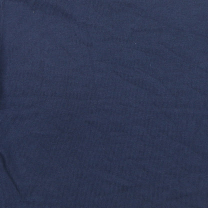 Orvis Womens Blue Round Neck Cotton Pullover Jumper Size S