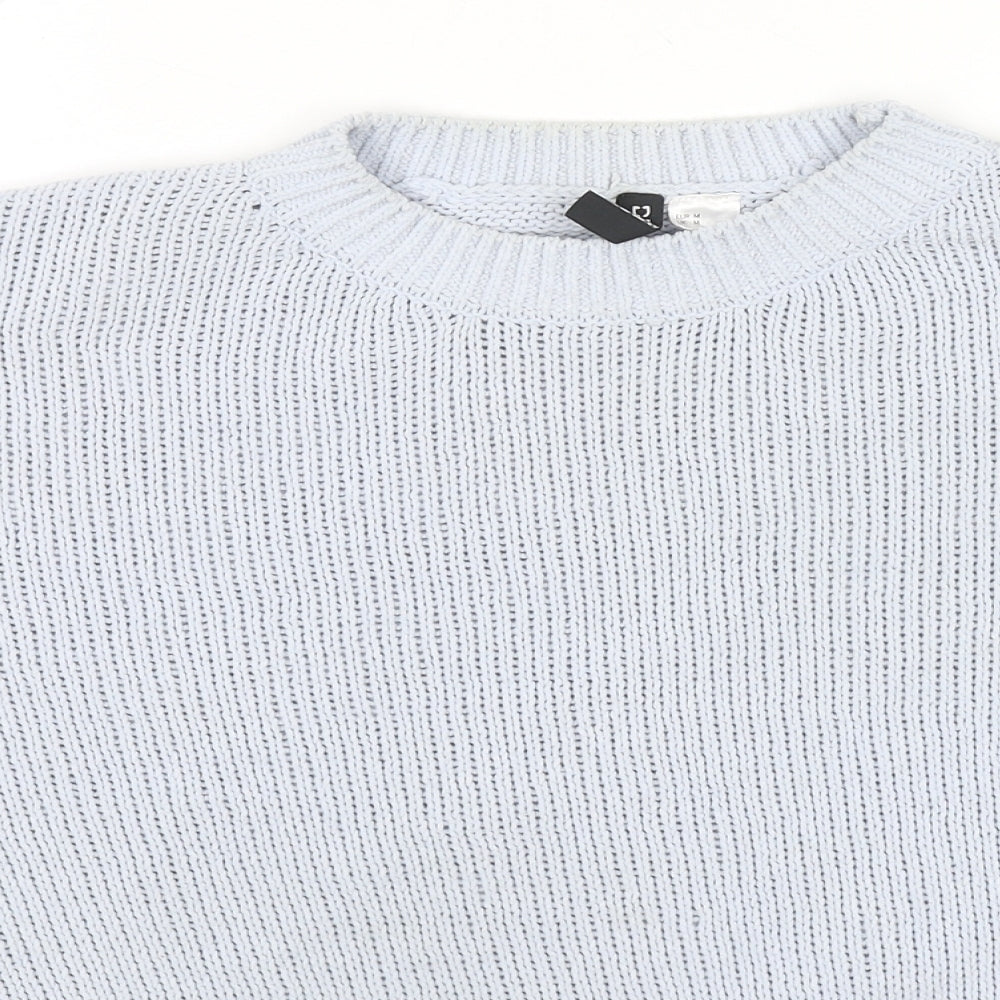 Divided by H&M Womens Blue Round Neck Polyester Pullover Jumper Size M