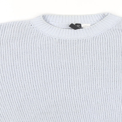 Divided by H&M Womens Blue Round Neck Polyester Pullover Jumper Size M