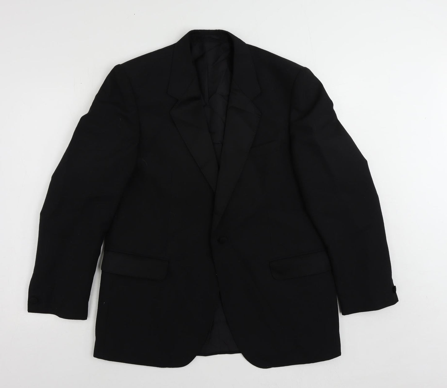 Varteks Mens Black Polyester Tuxedo Suit Jacket Size 40 Regular
