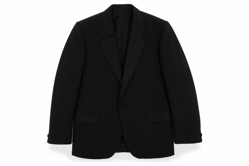 Varteks Mens Black Polyester Tuxedo Suit Jacket Size 40 Regular