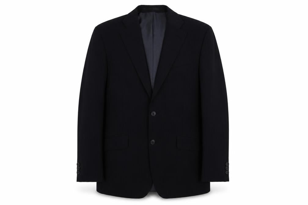 Marks & Spencer Mens Blue Striped Polyester Jacket Suit Jacket Size 38 Regular