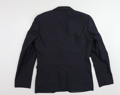 Next Mens Blue Polyester Jacket Suit Jacket Size 42 Regular