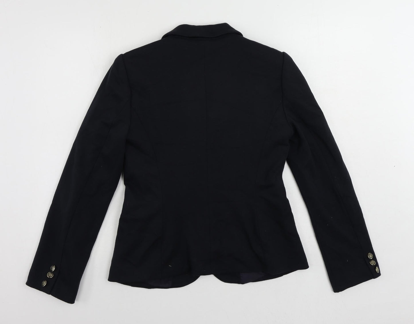 Classic Womens Blue Jacket Blazer Size 8 Button