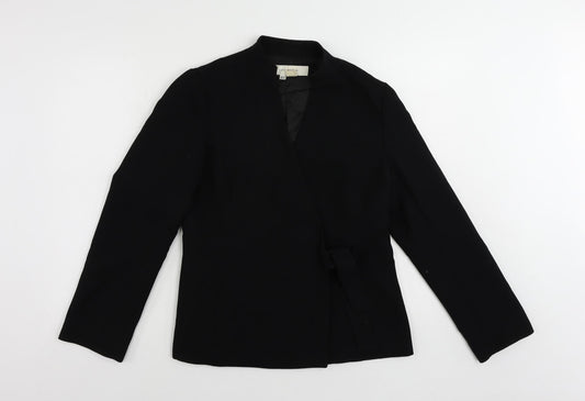 Zara Womens Black Jacket Blazer Size 12 Tie