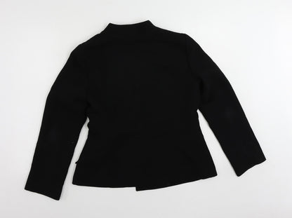 Zara Womens Black Jacket Blazer Size 12 Tie