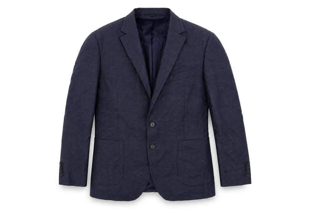 Marks & Spencer Mens Blue Polyester Jacket Suit Jacket Size 42 Regular