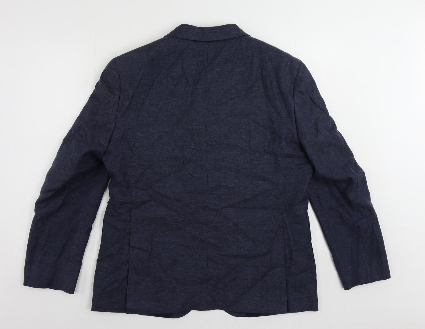 Marks and Spencer Mens Blue Polyester Jacket Suit Jacket Size 42 Regular