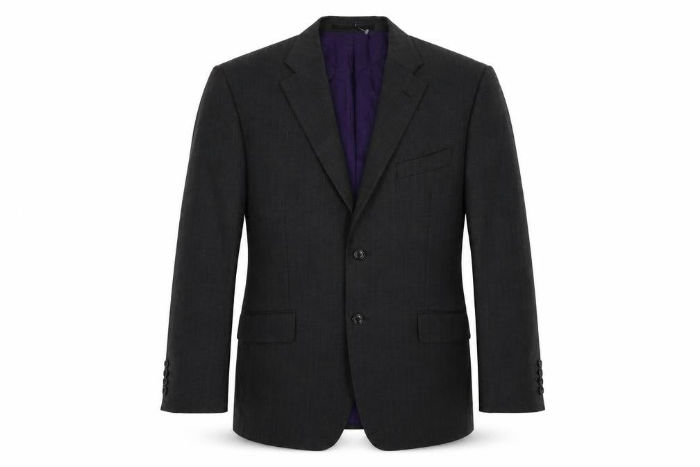 Marks & Spencer Mens Grey Striped Wool Jacket Suit Jacket Size 42 Regular