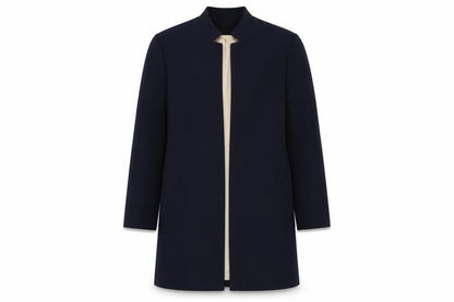 H&M Womens Blue Overcoat Coat Size 14 - Open