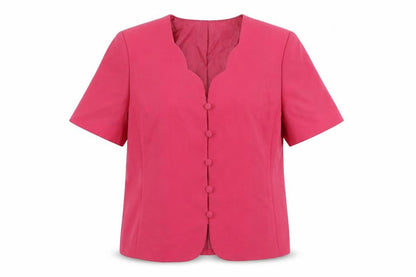Victoria Layne Womens Pink Jacket Blazer Size 14 Button