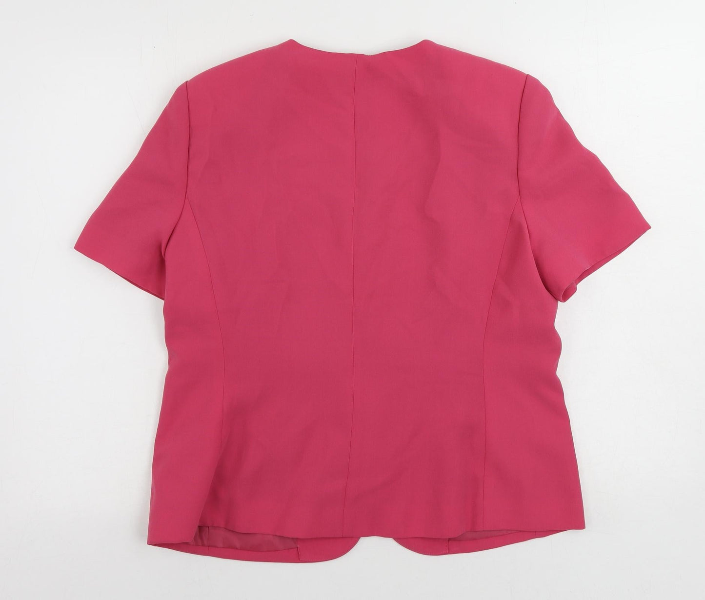 Victoria Layne Womens Pink Jacket Blazer Size 14 Button