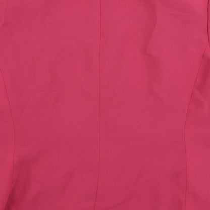 Victoria Layne Womens Pink Jacket Blazer Size 14 Button