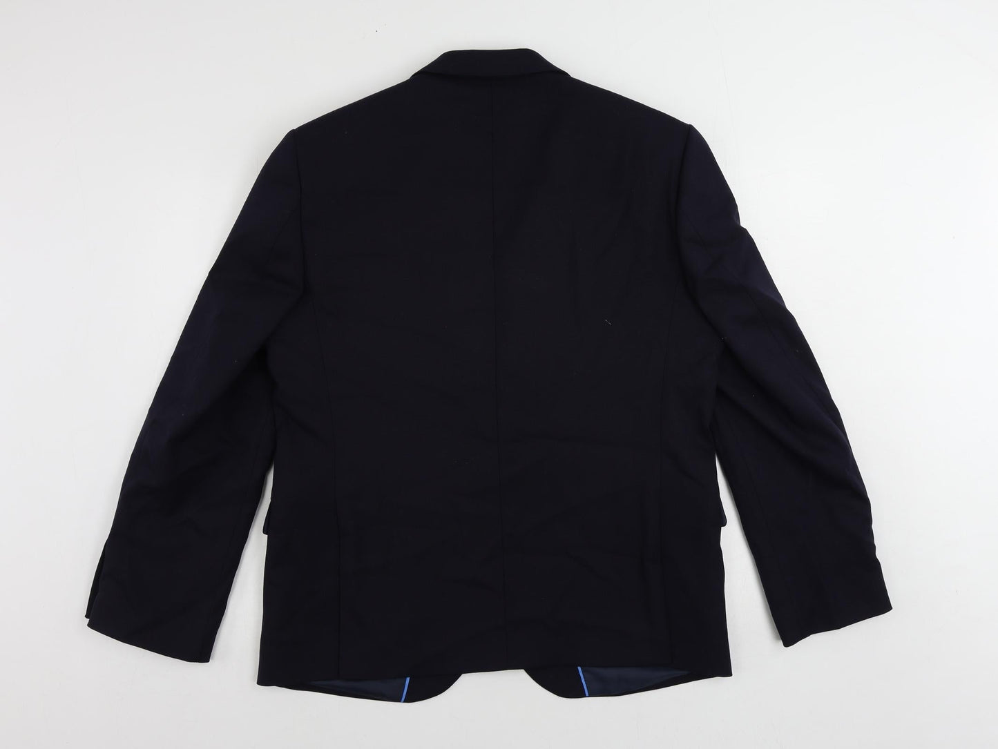 Marks and Spencer Mens Blue Wool Jacket Suit Jacket Size 42 Regular