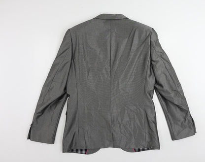 Next Mens Grey Polyester Jacket Suit Jacket Size 42 Regular