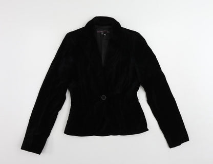 Zara Womens Black Jacket Blazer Size S Button