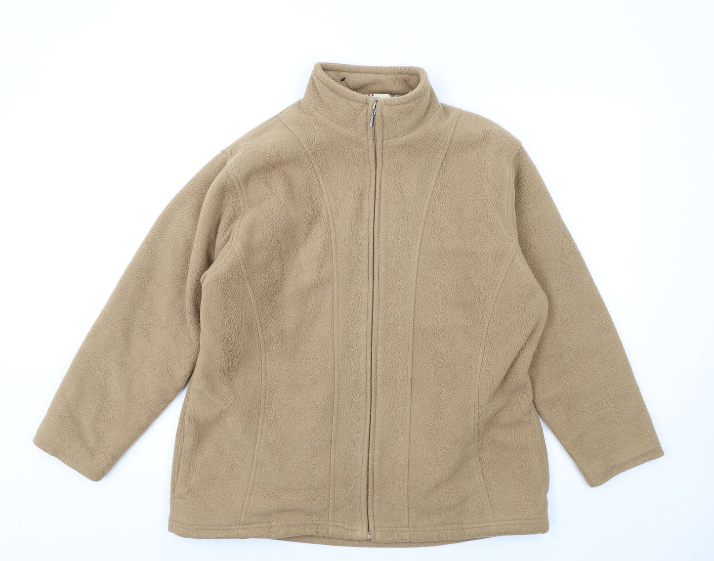 EWM Womens Beige Jacket Size 18 Zip