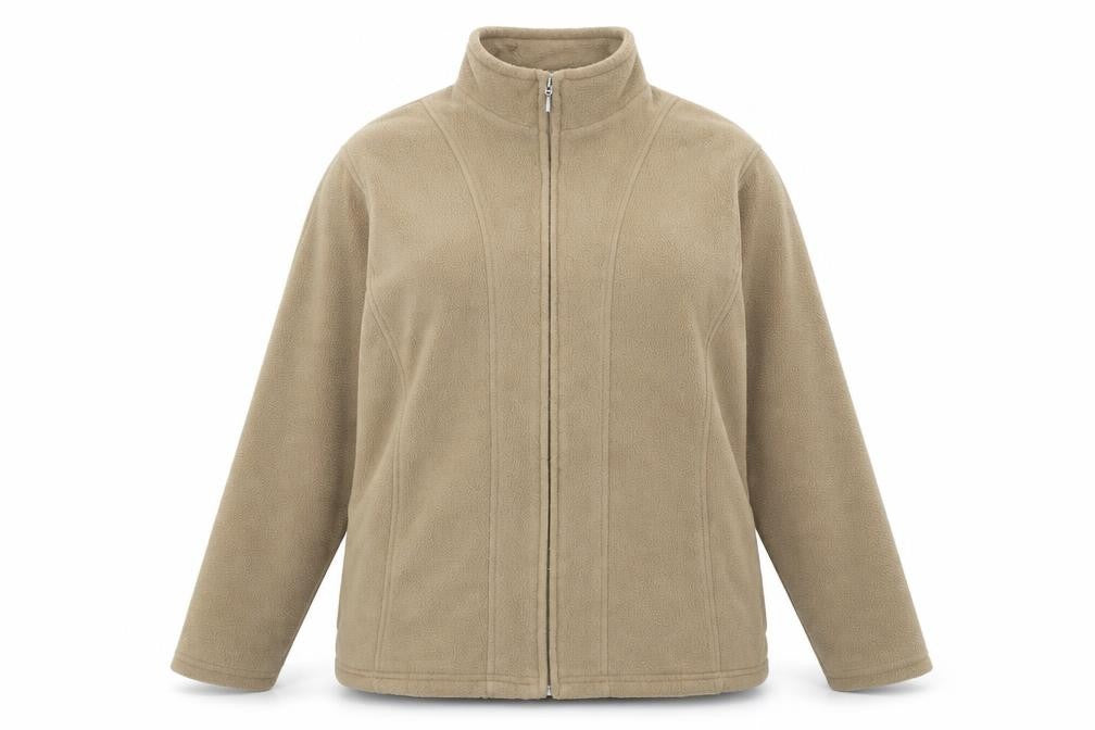 EWM Womens Beige Jacket Size 18 Zip