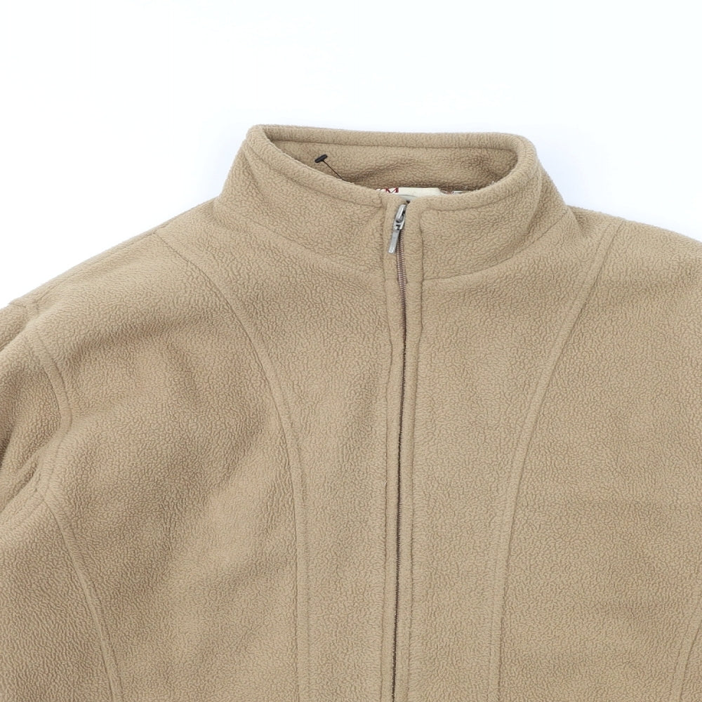EWM Womens Beige Jacket Size 18 Zip