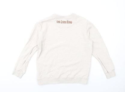 Disney Womens Beige Cotton Pullover Sweatshirt Size M Pullover - The Lion King