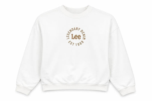 Lee Cooper Womens White Cotton Pullover Sweatshirt Size S Pullover