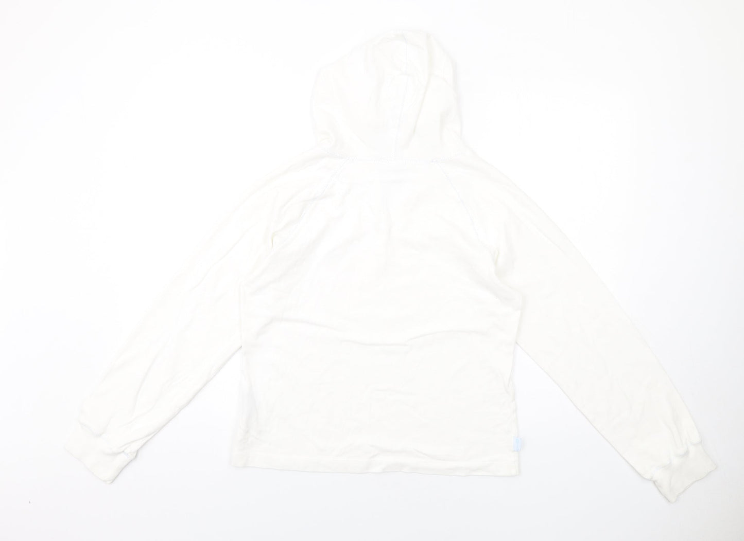 Crew Womens White Cotton Pullover Hoodie Size 10 Pullover