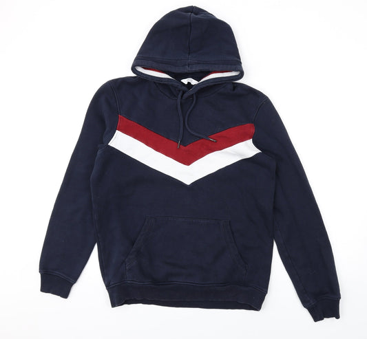NEXT Mens Blue Cotton Pullover Hoodie Size M