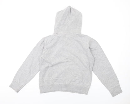 Random Boys Grey Polyester Pullover Hoodie Size 14-15 Years Pullover
