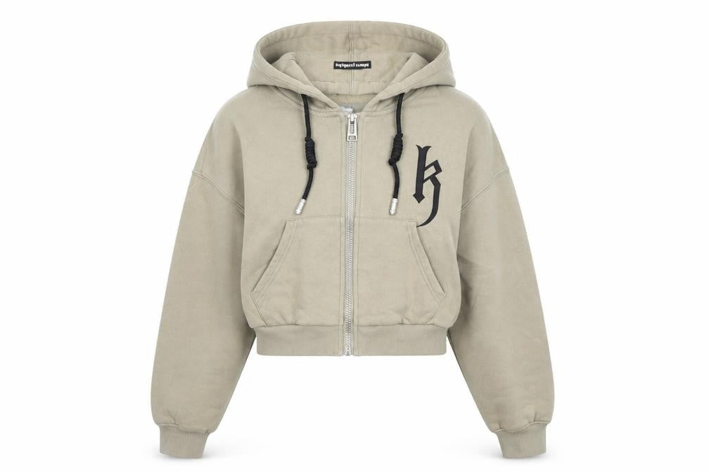 Future Gravity Key Womens Beige Cotton Full Zip Hoodie Size M Zip