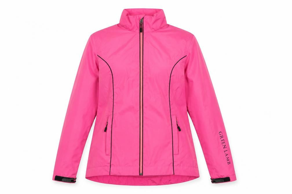 Green Lamb Womens Pink Rain Coat Coat Size S Zip