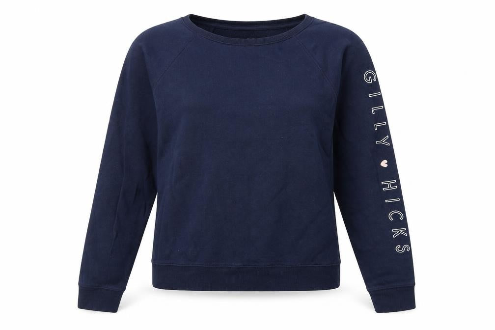 Gilly Hicks Womens Blue Cotton Pullover Sweatshirt Size S Pullover