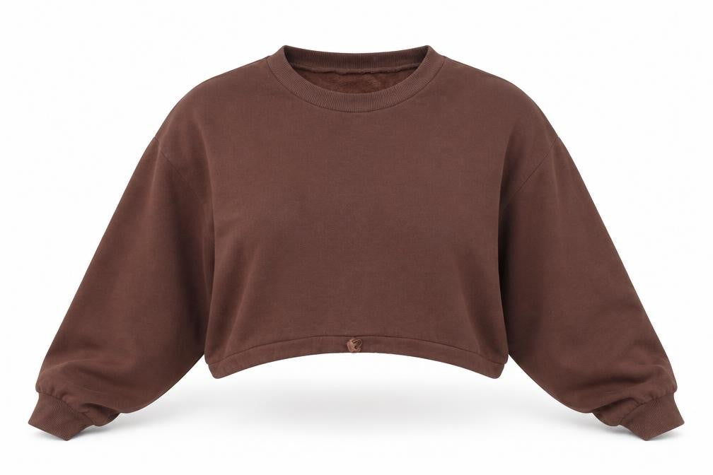 Zara Womens Brown Cotton Pullover Sweatshirt Size M Pullover