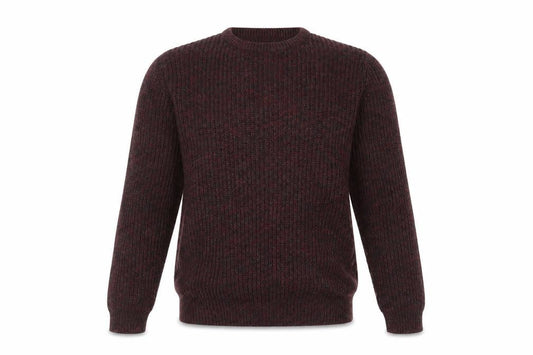 Avenue Mens Red Crew Neck Acrylic Pullover Jumper Size S Long Sleeve