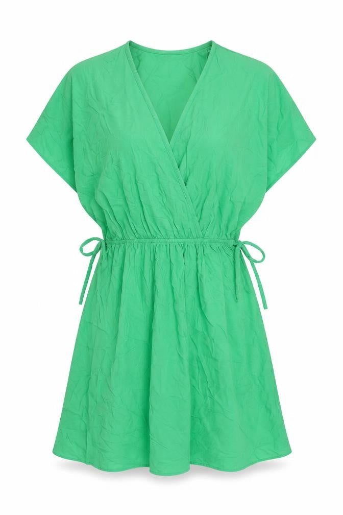 Marks & Spencer Womens Green Viscose A-Line Size 6 V-Neck Pullover