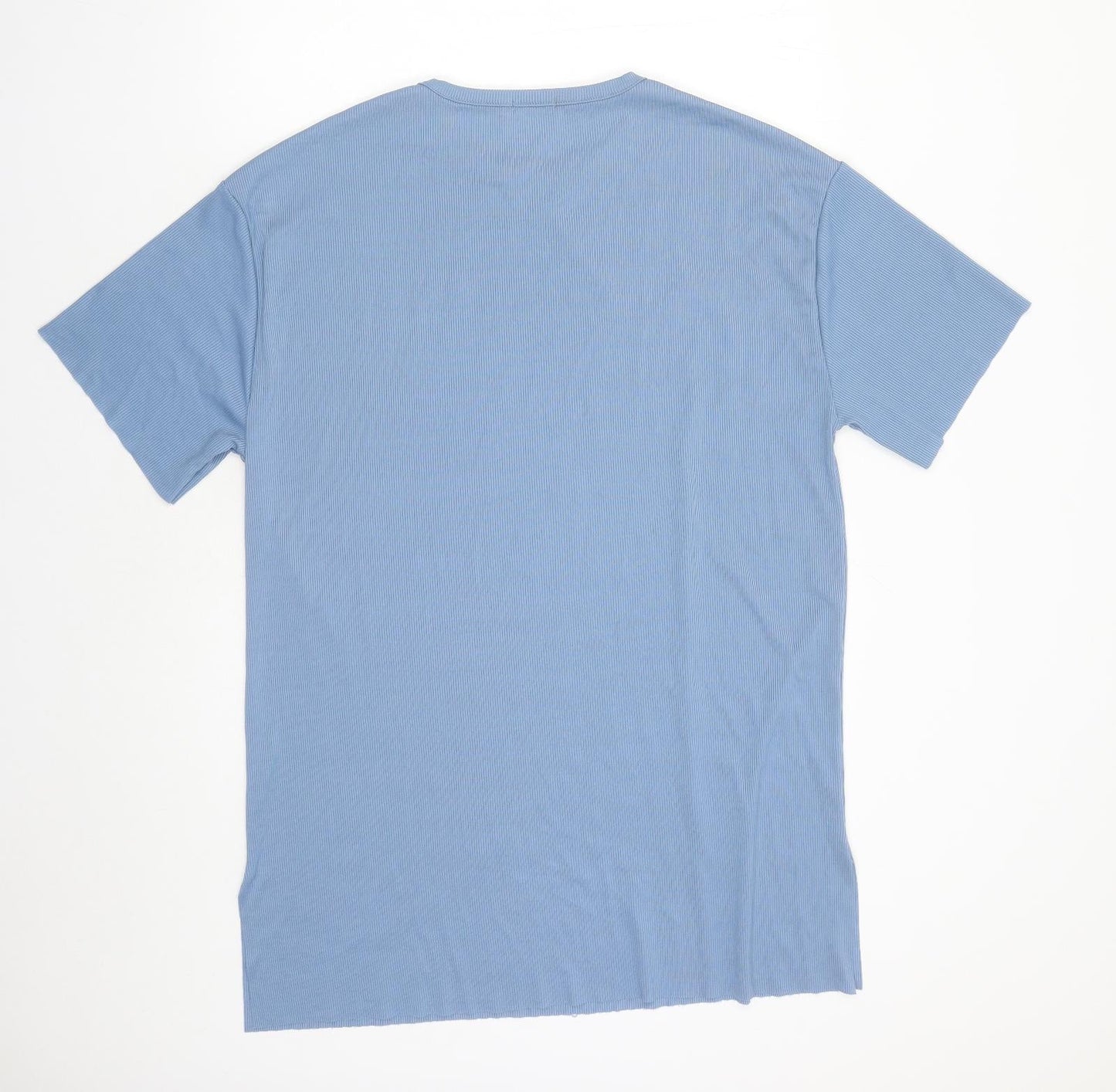 Nasty Gal Womens Blue Polyester T-Shirt Dress Size 16 Round Neck Pullover