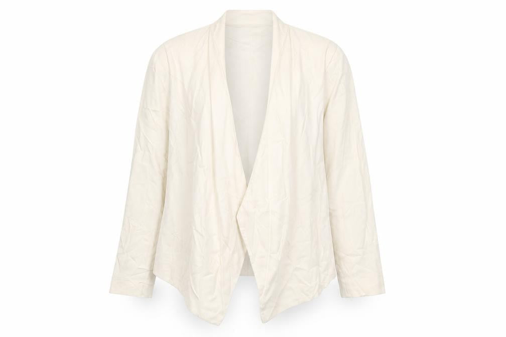 H&M Womens Ivory Jacket Size 12 - Shoulder Pads